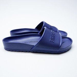 NIB BIRKENSTOCK Size 41 Barbados EVA Slides Navy Blue Pool Sandals Slip On